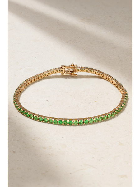  Roxanne First Roxanne First - 14-karat Gold Tsavorite Tennis Bracelet - Green 