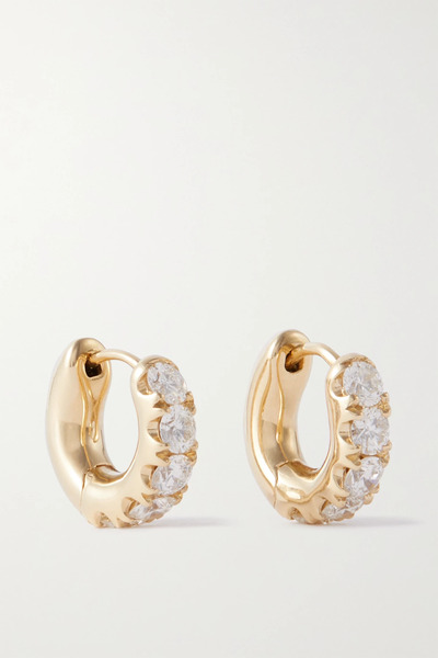 Roxanne First Roxanne First - Super Duper 14-karat Gold Diamond Hoop Earrings - One Size 