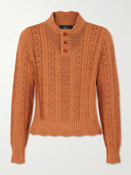  Rrl Rrl - Hannah Crocheted Cotton Sweater - Orange 