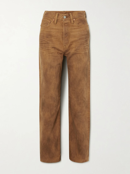 Rrl Rrl - High-rise Straight-leg Jeans - Brown 