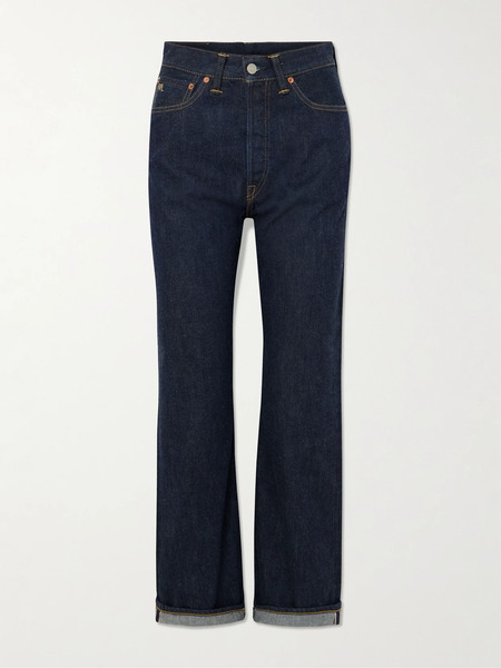  Rrl Rrl - High-rise Wide-leg Jeans - Dark Denim 