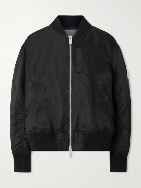  Sacai Sacai - Pleated Padded Shell Bomber Jacket - Black 