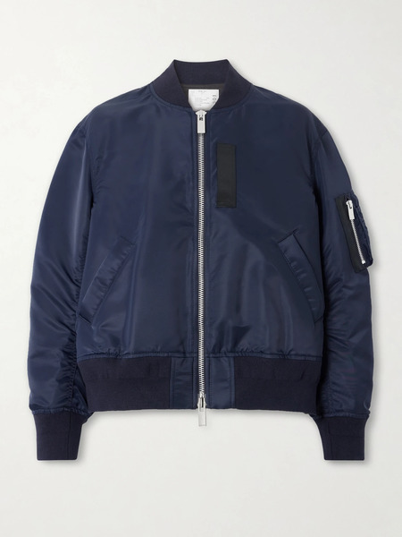  Sacai Sacai - Pleated Padded Shell Bomber Jacket - Navy 