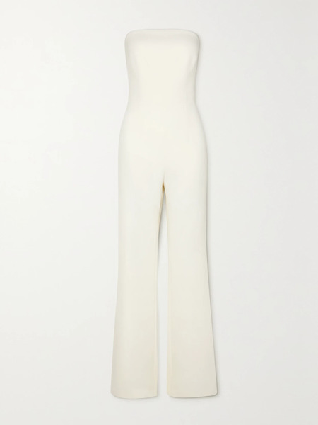  Safiyaa Safiyaa - Myrine Strapless Stretch-crepe Jumpsuit - Ivory 