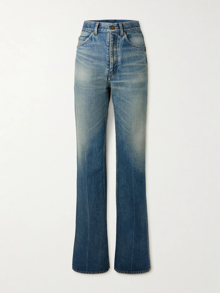  Saint Laurent Saint Laurent - High-rise Bootcut Jeans - Mid Denim 