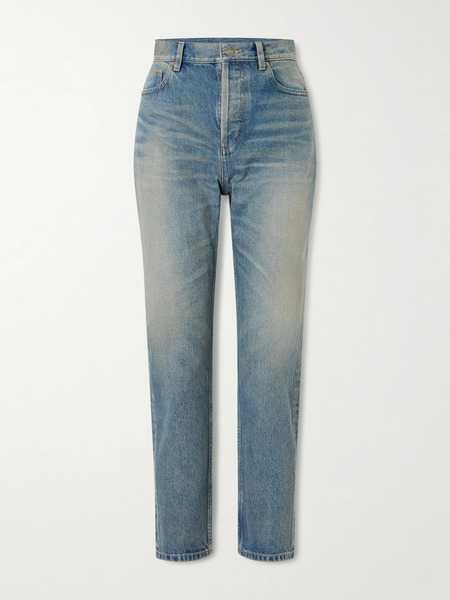  Saint Laurent Saint Laurent - High-rise Slim-leg Jeans - Blue 