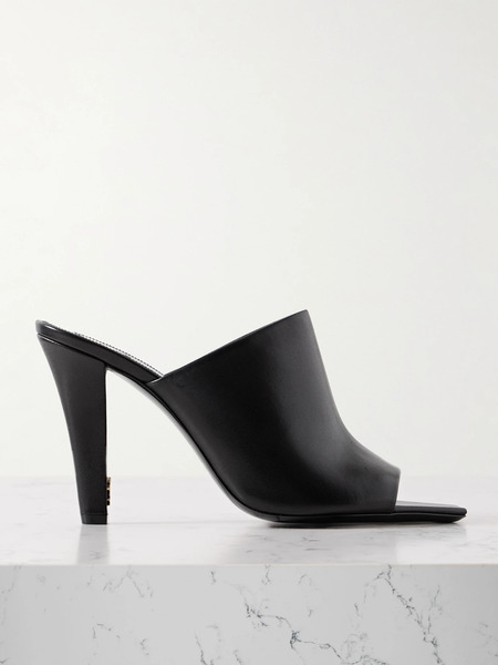  Saint Laurent Saint Laurent - Jill Leather Mules - Black 