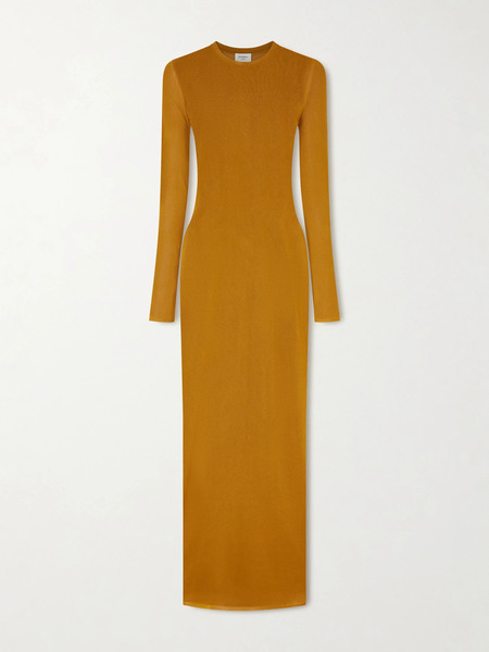  Saint Laurent Saint Laurent - Knitted Maxi Dress - Saffron 
