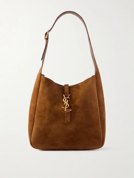  Saint Laurent Saint Laurent - Le 5 à 7 Supple Small Suede Shoulder Bag - Brown 