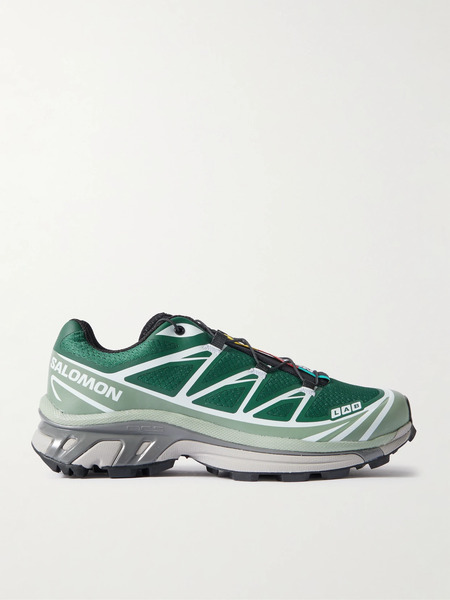  Salomon Salomon - Xt-6 Rubber-trimmed Mesh Sneakers - Green 