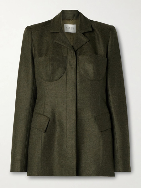 Salon 1884 Salon 1884 - Maigret Wool And Cashmere-blend Twill Blazer - Green 