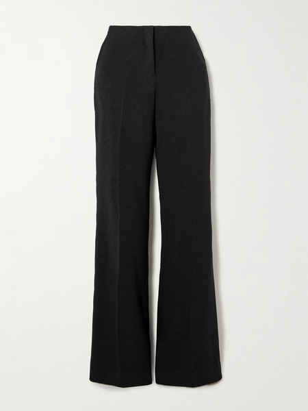  Saloni Saloni - Flute-b Crepe Straight-leg Pants - Black 