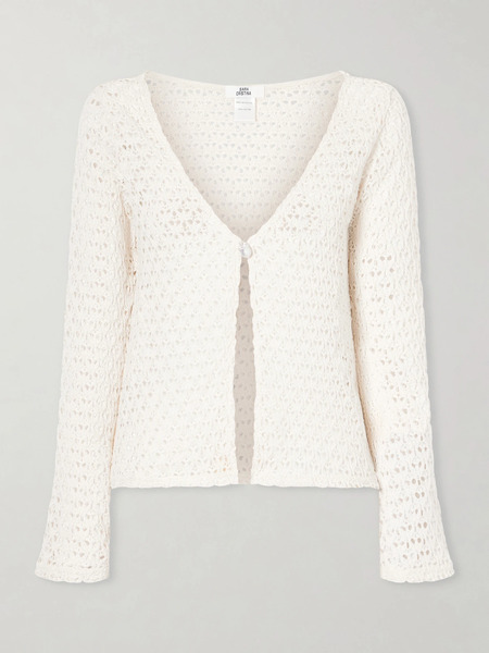  Sara Cristina Sara Cristina - Arena Crocheted Cotton Coverup - Ecru 
