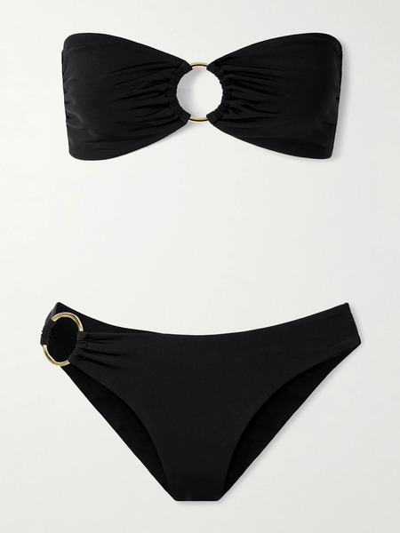  Sara Cristina Sara Cristina - Embellished Bandeau Bikini - Black 