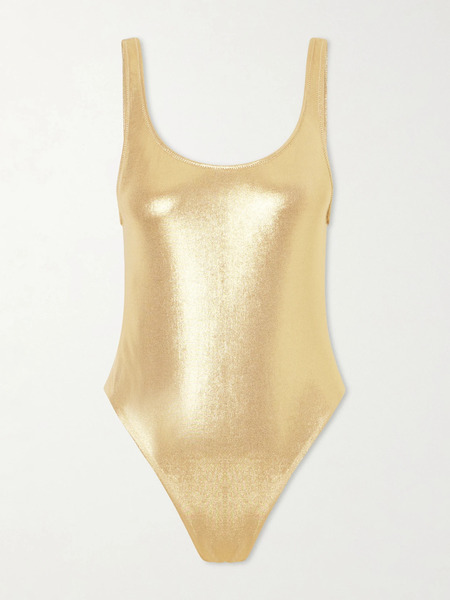  Sara Cristina Sara Cristina - Embellished Swimsuit - Gold 