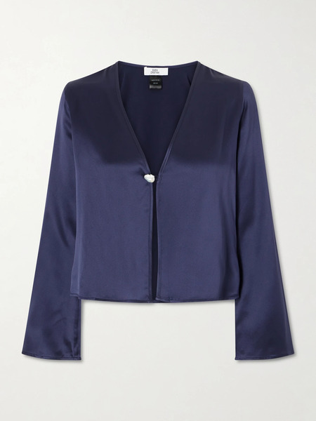  Sara Cristina Sara Cristina - Nerea Silk Blouse - Navy 