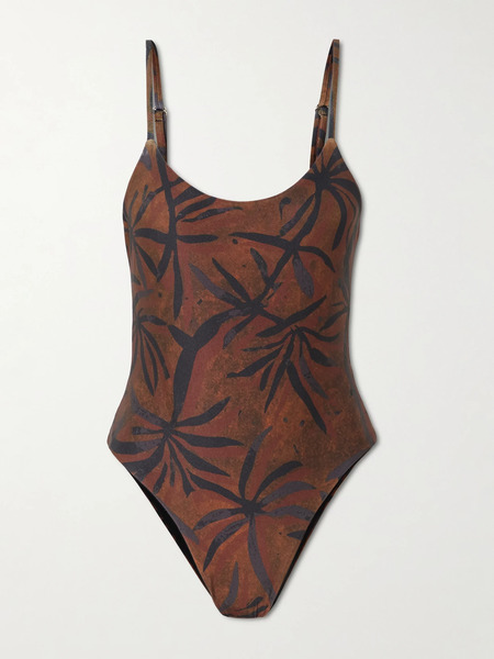  Sara Cristina Sara Cristina - Ocean Printed Swimsuit - Brown 