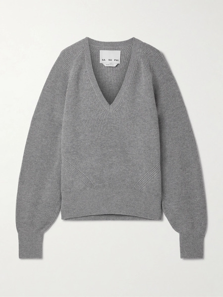  Sasuphi Sasuphi - Merino Wool And Cashmere-blend Sweater - Gray 