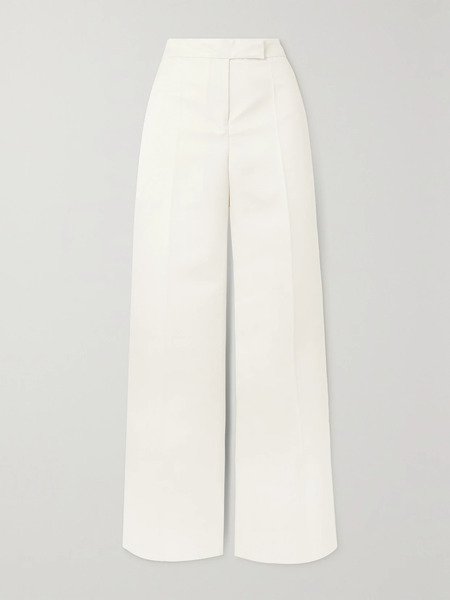  Sasuphi Sasuphi - + Net Sustain Andrea Wool And Silk-blend Wide-leg Pants - Ivory 