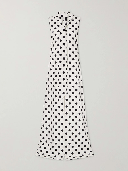  Sasuphi Sasuphi - Polka-dot Silk-crepe Maxi Dress - White 