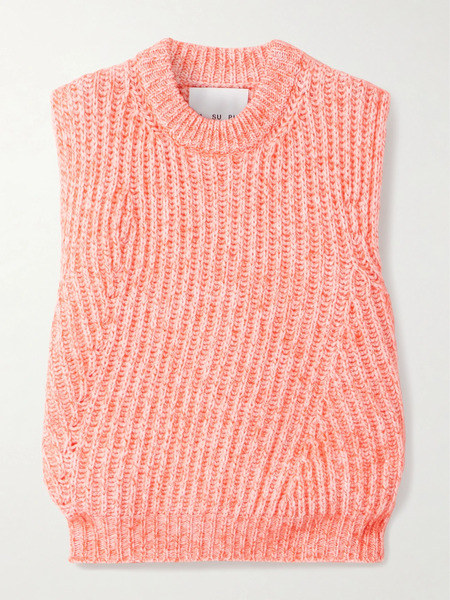  Sasuphi Sasuphi - Ribbed Wool-blend Vest - Orange 