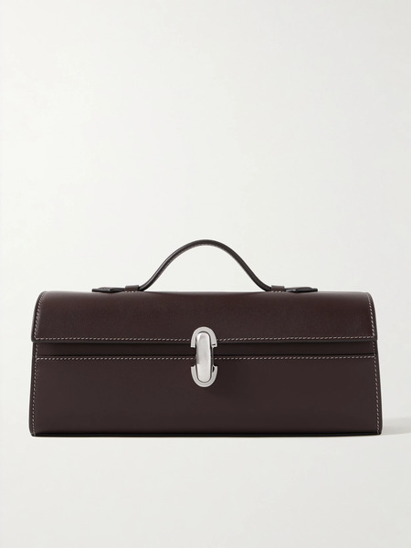  Savette Savette - Slim Symmetry Leather Tote - Chocolate 