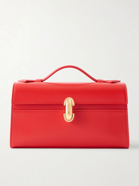  Savette Savette - Symmetry Pochette Leather Tote - Red 