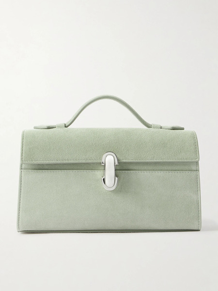  Savette Savette - Symmetry Pochette Suede Tote - Mint 