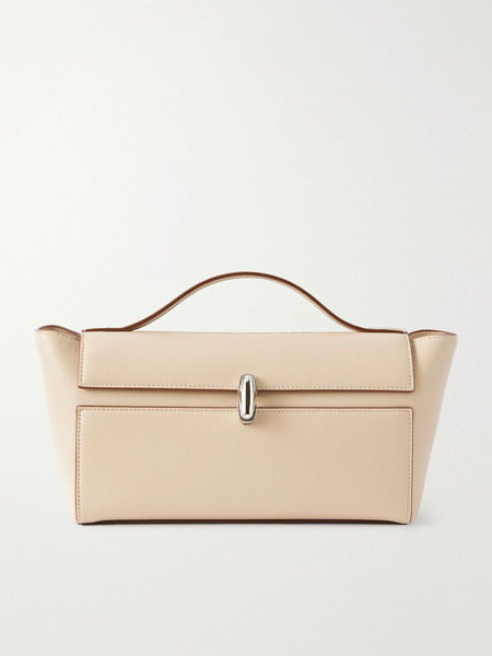  Savette Savette - Symmetry Trapeze Pochette Leather Tote - Neutral 