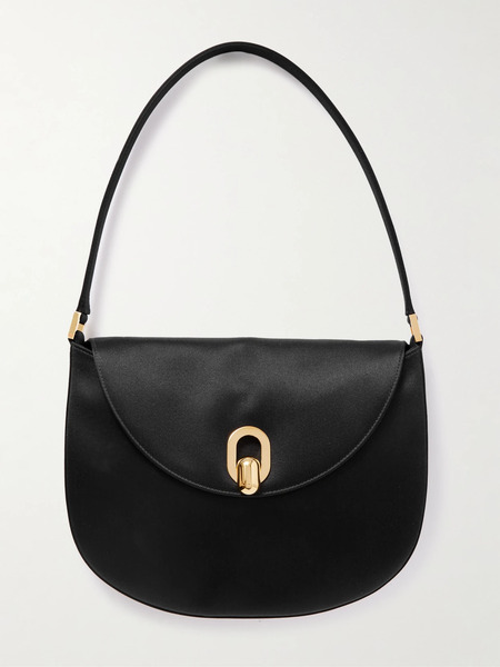  Savette Savette - Tondo Small Satin Shoulder Bag - Black 