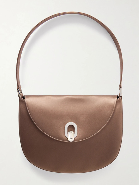  Savette Savette - Tondo Small Satin Shoulder Bag - Taupe 