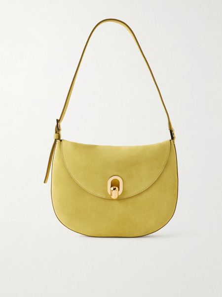  Savette Savette - Tondo Small Suede Shoulder Bag - Lime Green 