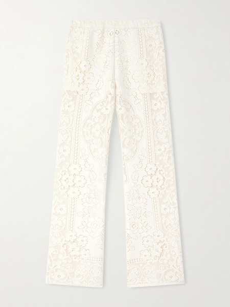  Sea Sea - Arianna Flared Lace Pants - Cream 