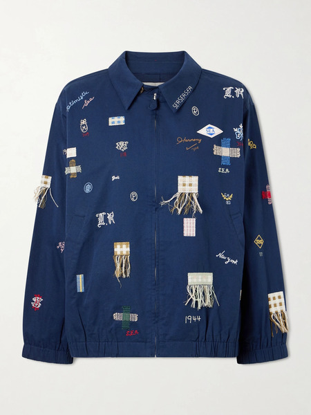  Sea Sea - Claira Embroidered Denim Jacket - Navy 