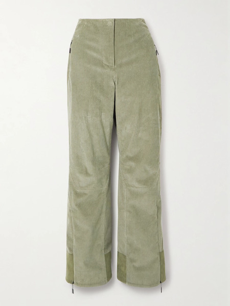  Sease Sease - Akuna Padded Corduroy Straight-leg Ski Pants - Sage Green 