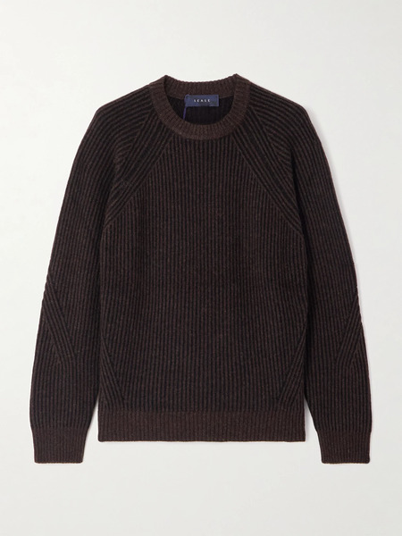  Sease Sease - Ribbed Cashmere Sweater - Dark Brown 