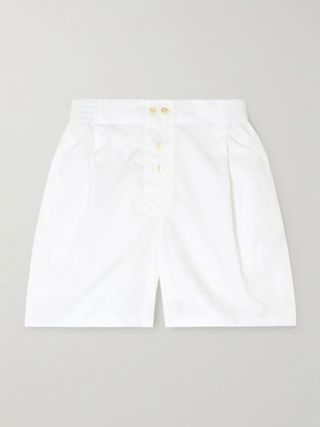  Sébline Sébline - Boxer Cotton-poplin Shorts - White 