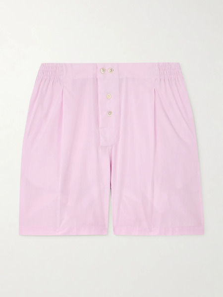  Sébline Sébline - Pleated Cotton-poplin Shorts - Pink 