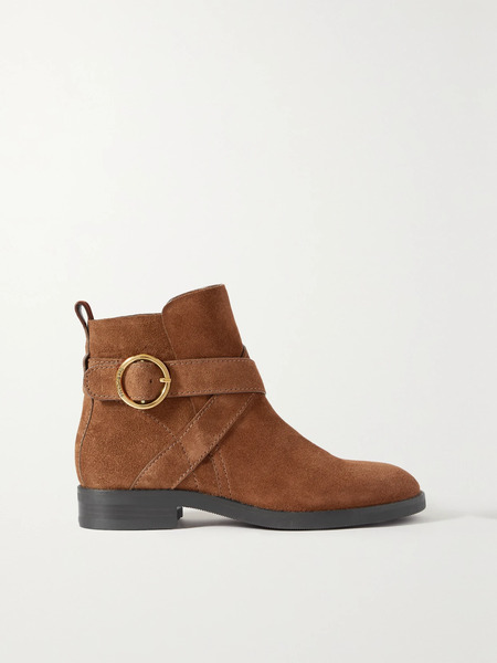  See By Chloé See By Chloé - Lyna Suede Ankle Boots - Brown 