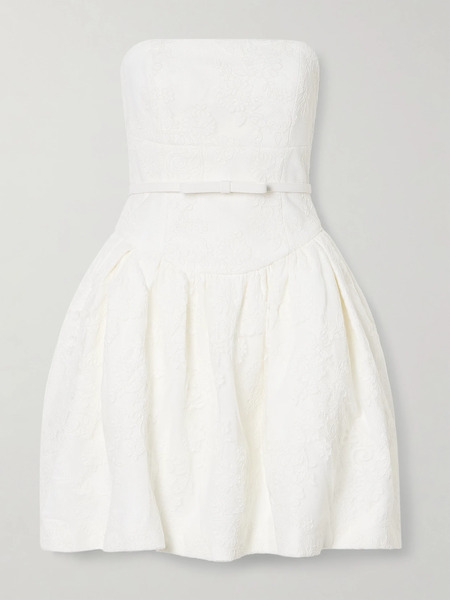  Self-portrait Self-portrait - Strapless Lace Mini Dress - Cream 