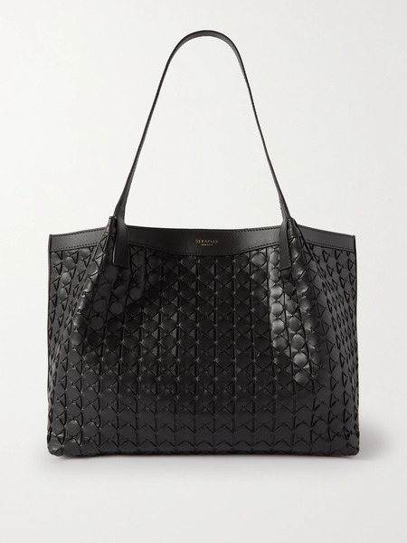  Serapian Serapian - Secret Small Woven Leather Tote - Black 