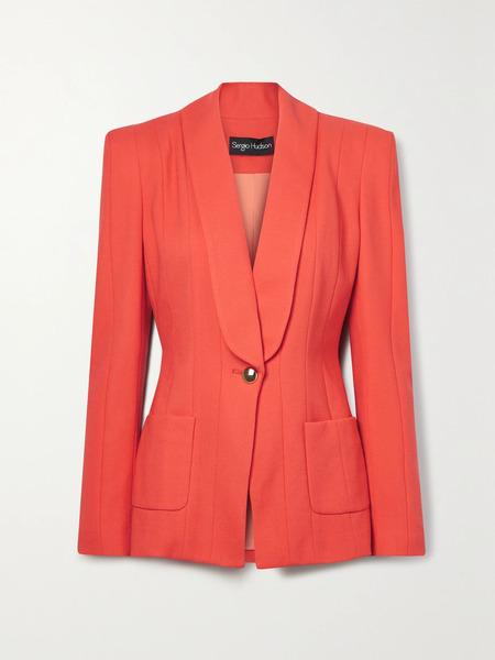  Sergio Hudson Sergio Hudson - Stretch-wool Crepe Blazer - Orange 
