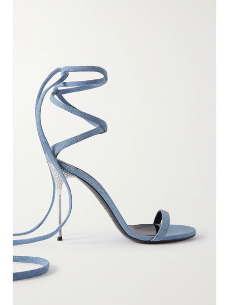  Sergio Rossi Sergio Rossi - + Area Shibari Denim Sandals - Light Denim 