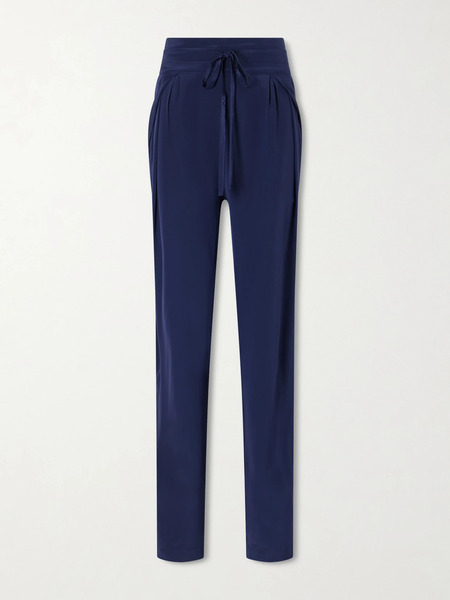  Sharon Wauchob Sharon Wauchob - The Vardar Silk-blend Straight-leg Pants - Navy 