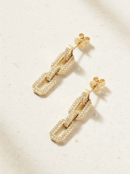  Shay Shay - 18-karat Gold Diamond Earrings - One Size 
