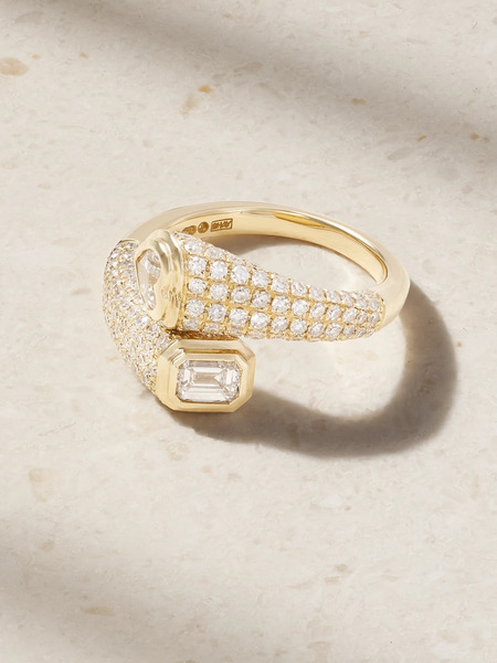  Shay Shay - 18-karat Gold Diamond Pinky Ring - 3 1/2 