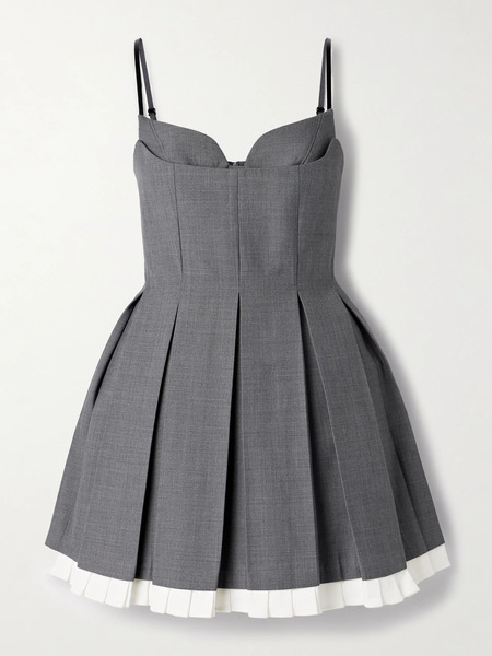  Shushu/tong Shushu/tong - Layered Pleated Twill Dress - Gray 