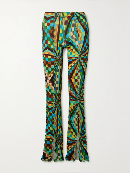  Siedrés Siedrés - Mult Printed Stretch-jersey Flared Pants - Green 