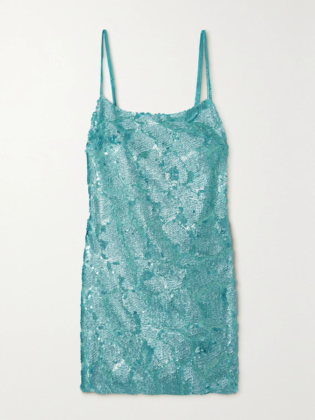  Siedrés Siedrés - Yula Sequined Tulle Mini Dress - Blue 