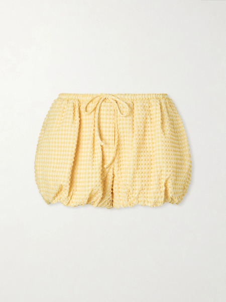  Simkhai Simkhai - Addie Checked Seersucker Shorts - Orange 
